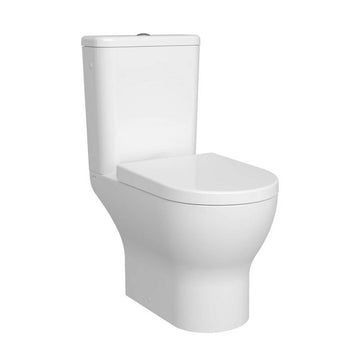 Kartell Eklipse Round Open Back Close Coupled WC Pan With Cistern And Soft Close Seat