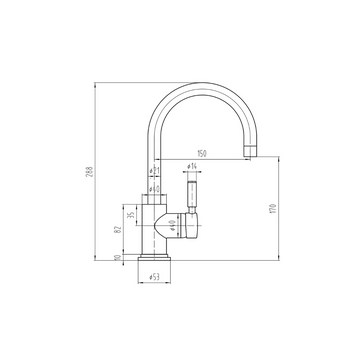 HR Tec Single Lever Mono Basin Mixer