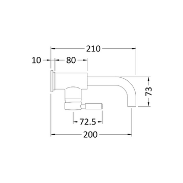 HR Tec Single Lever Wall Mounted Basin Mixer