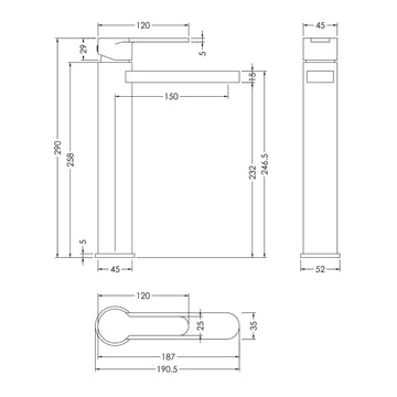 Arvan High-Rise Mono Basin Mixer (No Waste)