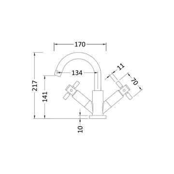 HR Tec Crosshead Mono Basin Mixer