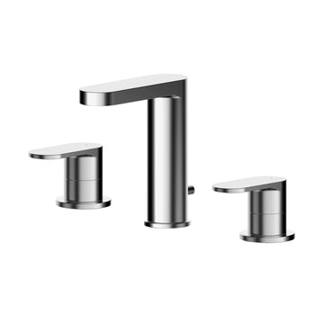 Binsey Deck Mounted 3 Tap Hole Basin Mixer With Pop Up Waste