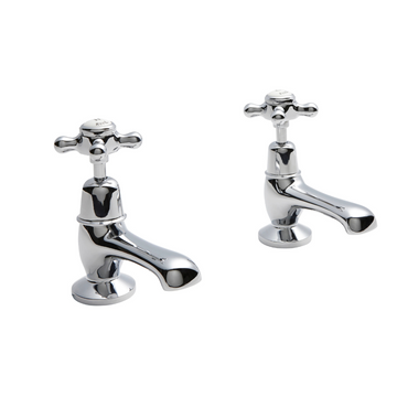 HR White Topaz With Crosshead Handle Basin Taps