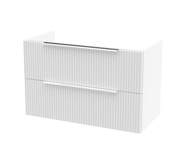 HR Fluted 800mm Wall Hung 2-Drawer Unit