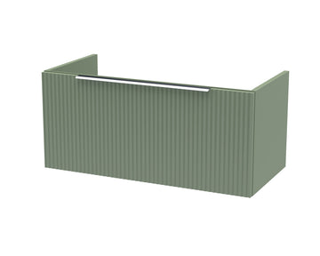 HR Fluted 800mm Wall Hung Single Drawer Unit