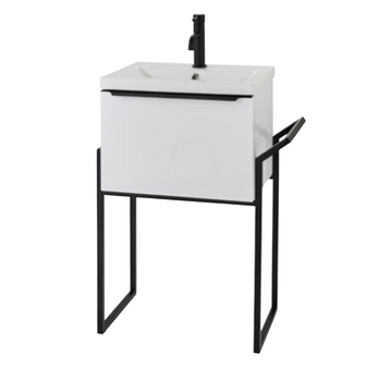 Kartell Kore 500mm Wall Mounted Drawer Unit & Ceramic Basin