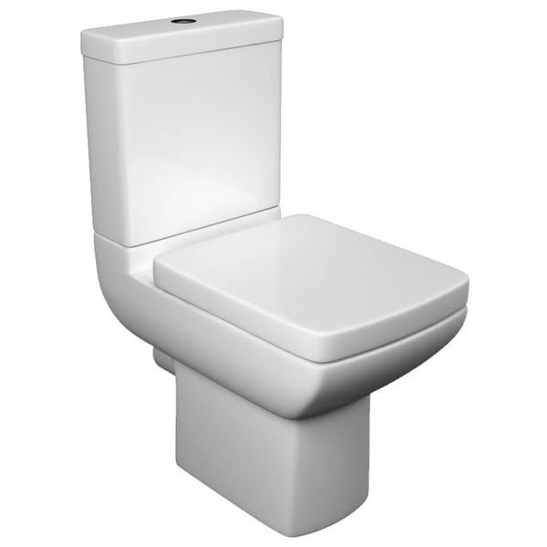 Kartell K-Vit Pure White Close Coupled WC Pan With Cistern And Soft Cl