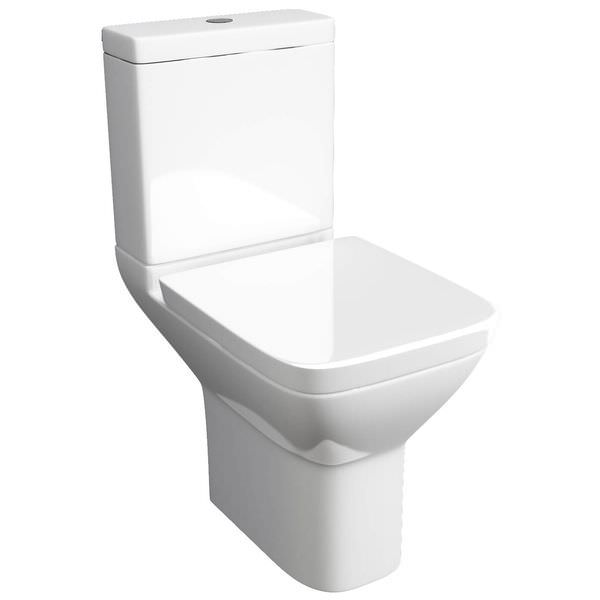 Kartell K-Vit Project Square White Close Coupled WC Pan With Cistern A