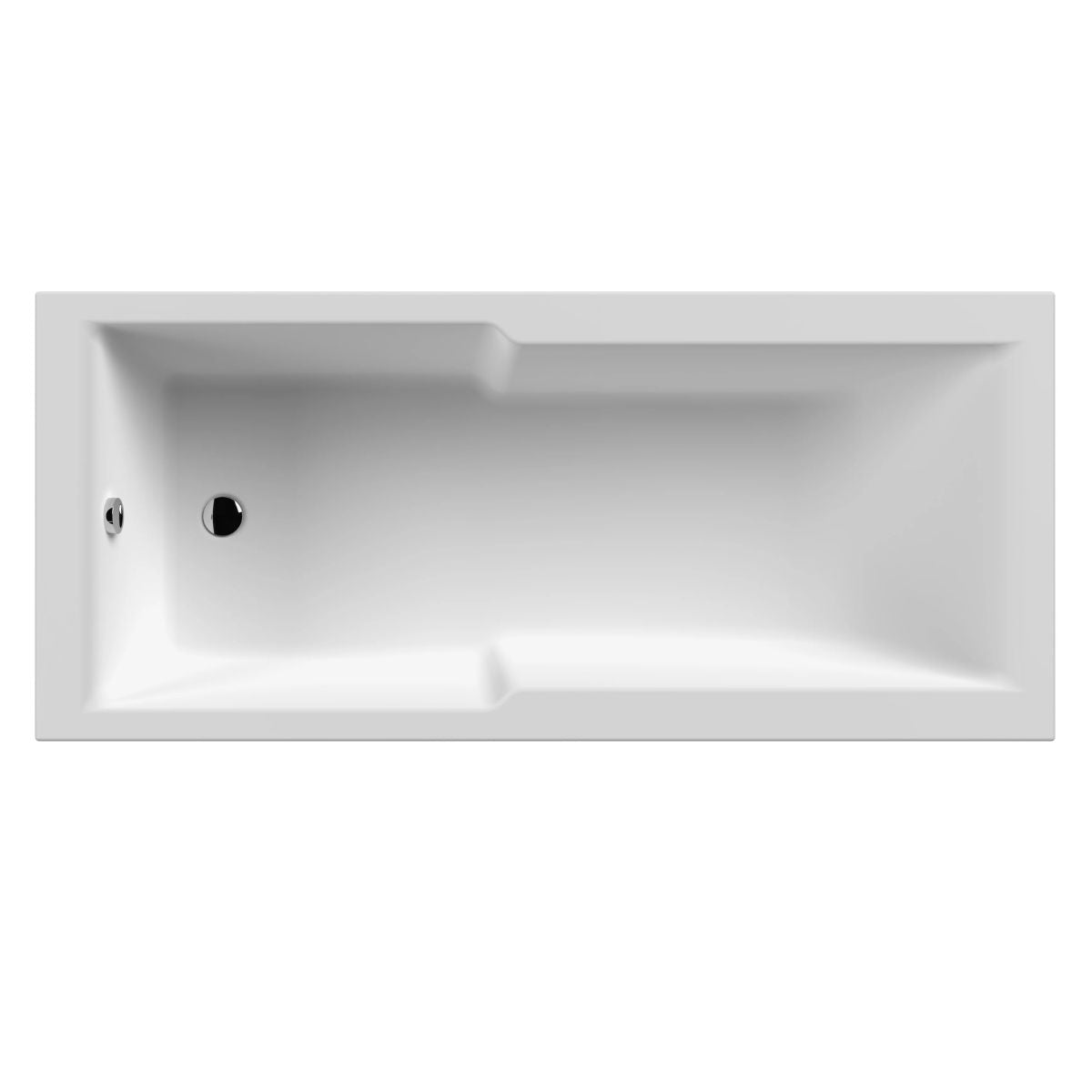 Shower Baths Eternalite Square Single Ended Straight Shower Bath 1700mm x 750mm