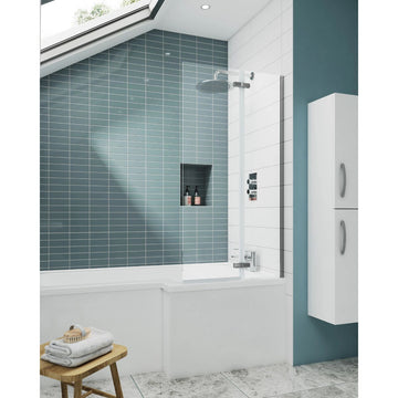 Square Hinged Bath Screen