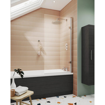 Square Hinged Bath Screen