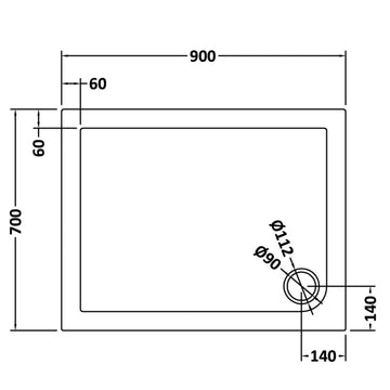 Rectangular Slimline shower tray