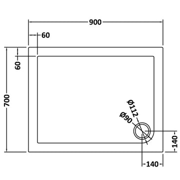 Rectangular Slimline Shower Tray