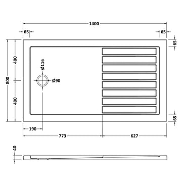 Rectangular Walk-In Slimline Shower Tray