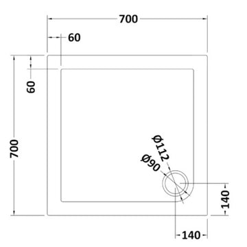 Square Slimline Shower Tray