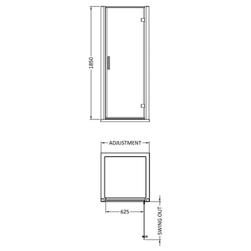 Pacific Hinged Door Enclosure 6mm Glass