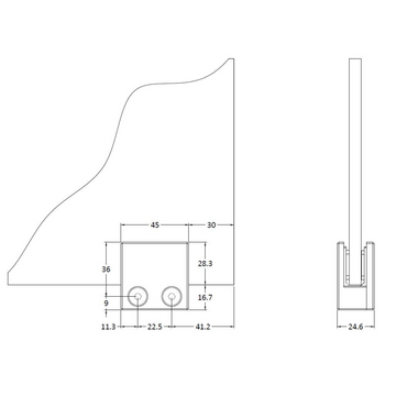 Wetroom Screen Support Foot