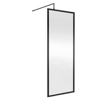 HR Full Outer Frame Wetroom Screens Full Outer Frame Wetroom 8mm Toughened Safety Glass Screen & Support Bar