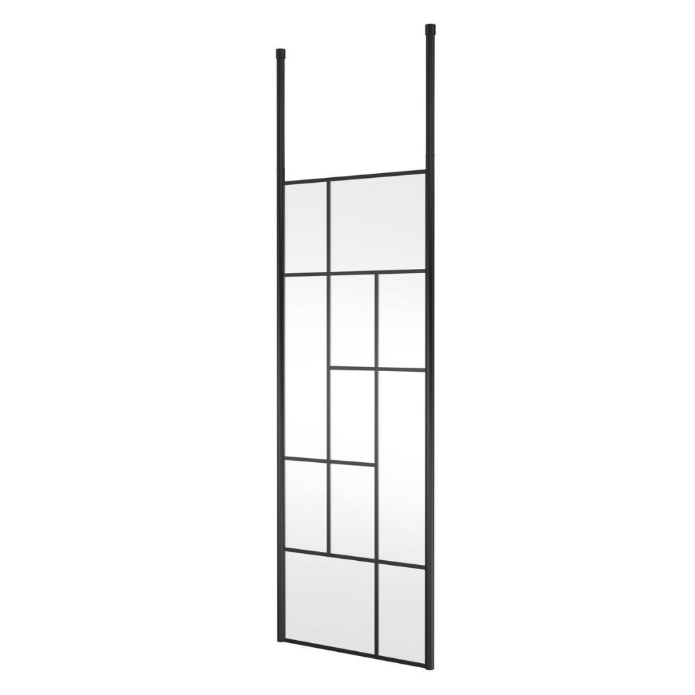 HR Abstract Frame Wetroom Screen with Ceiling Posts