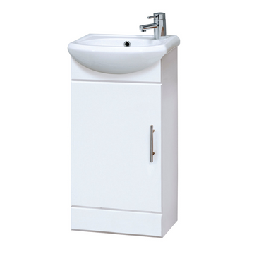 Mayford Floor Standing Single Door Cloakroom Vanity Unit with Ceramic Basin 420mm