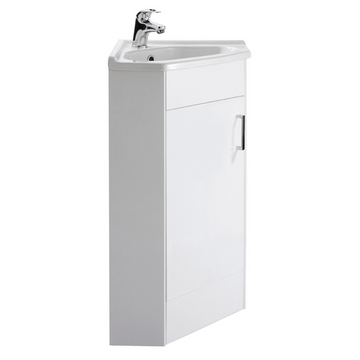 Mayford Floor Standing Single Door Corner Vanity Unit with Ceramic Basin