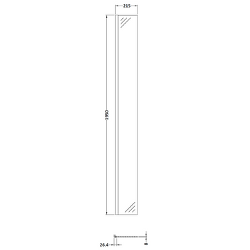 HR Wetroom Return Screen Wall Fixed