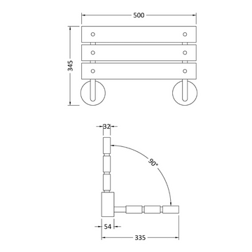 Features & Benefits Chrome hinges Wooden seat