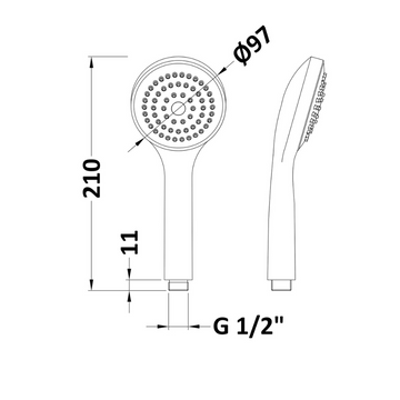 Shower Accessories Easy-Clean Handset