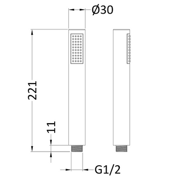 Shower Accessories Easy-Clean Handset