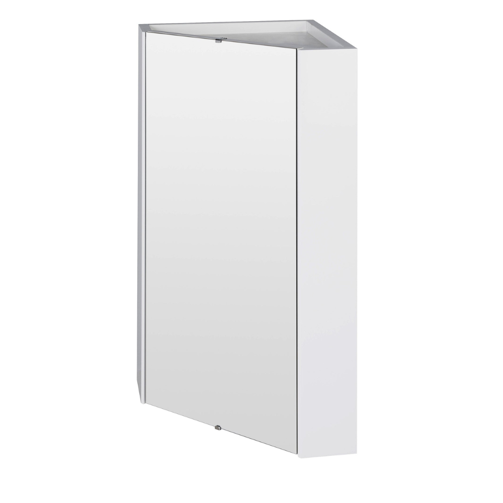 Mayford Wall Hung Corner Single Door Mirror Cabinet