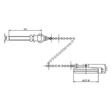 Wastes & Extras Basin Plug And Chain