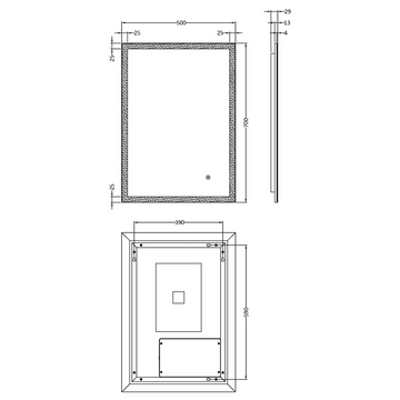 Leva 700mm x 500mm Ambient Mirror