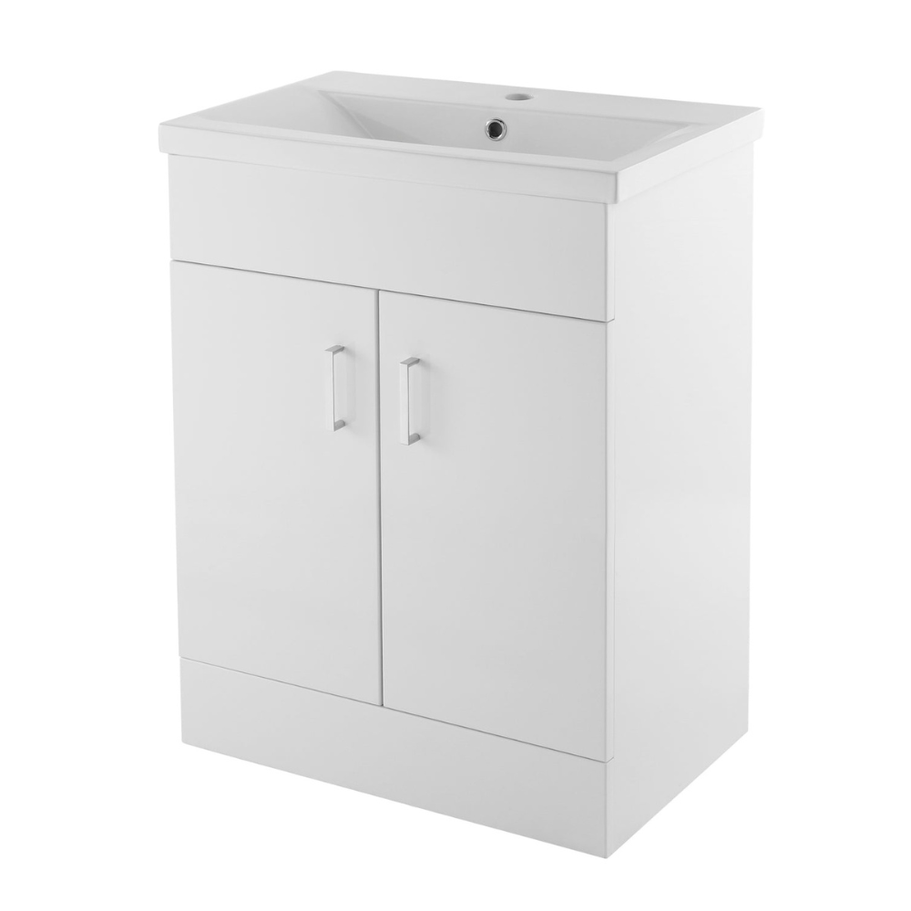 Eden Floor Standing 2 Door Vanity Unit with Mid-Edge Basin 600mm