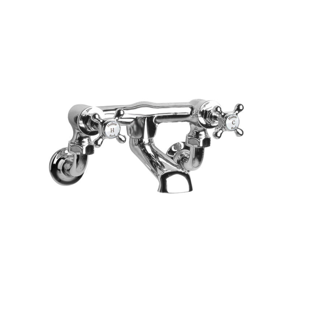 HR White Topaz With Crosshead Handle Wall Mounted Bath Filler