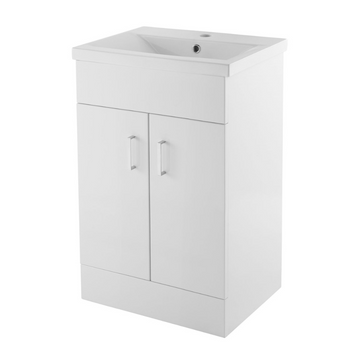 Eden Floor Standing 2 Door Vanity Unit with Mid-Edge Basin 500mm