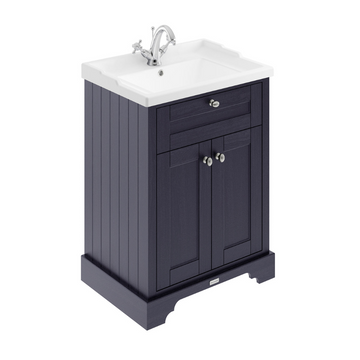 HR Floor Standing 2 Door Vanity Unit with 1 Tap Hole Ceramic Basin 600mm