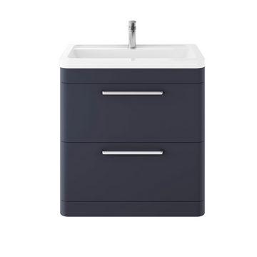 HR Solar Floor Standing 2 Drawer Vanity Unit with Ceramic Basin 800mm