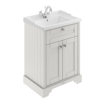 HR Floor Standing 2 Door Vanity Unit with 1 Tap Hole Ceramic Basin 600mm