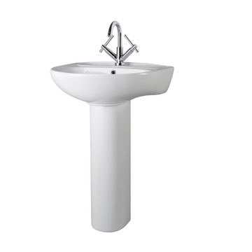 Melbourne 550mm 1 Tap Hole Basin & Pedestal