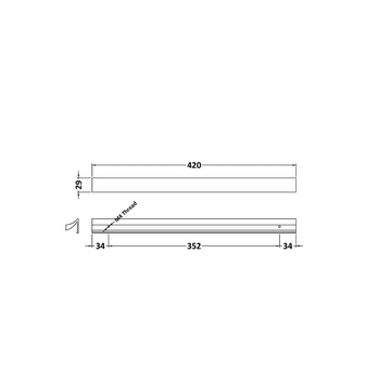 Profile Handle 352mm Centres