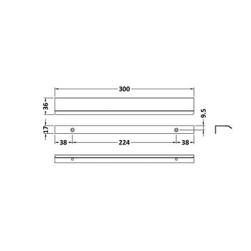 Handles Finger Pull Handle 300mm