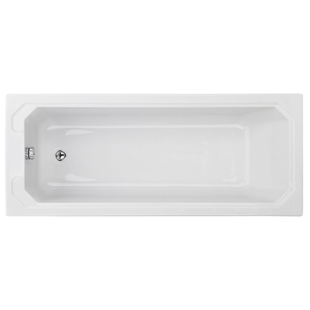 Art Deco Straight Shower Bath 1700 x 750mm