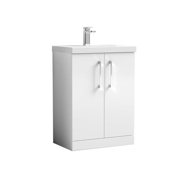 Arno 600mm Floor Standing 2-Door Vanity & Mid-Edge Basin