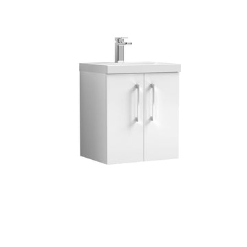 Arno 500mm Wall Hung 2-Door Vanity & Mid-Edge Basin