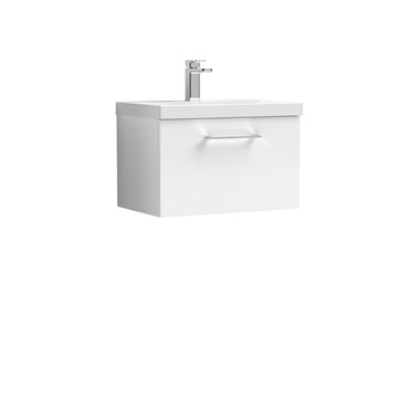 Arno 600mm Wall Hung 1-Drawer Vanity & Mid-Edge Basin