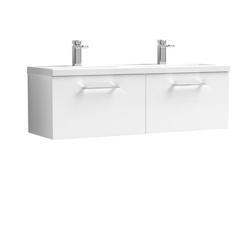 Arno 1200mm Wall Hung 2-Drawer Vanity & Double Basin