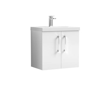 Arno 600mm Wall Hung 2-Door Vanity & Mid-Edge Basin