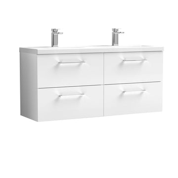 Arno 1200mm Wall Hung 4-Drawer Vanity & Double Basin