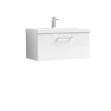 Arno 800mm Wall Hung 1-Drawer Vanity & Mid-Edge Basin