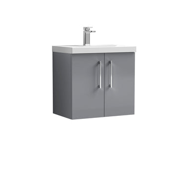 Arno 600mm Wall Hung 2-Door Vanity & Mid-Edge Basin